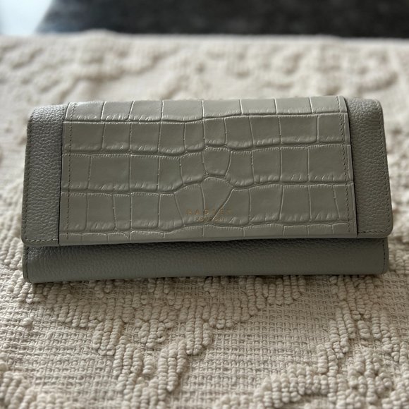 Radley Heritage – Faux Croc Large  Wallet- Grey/White - Picture 1 of 4